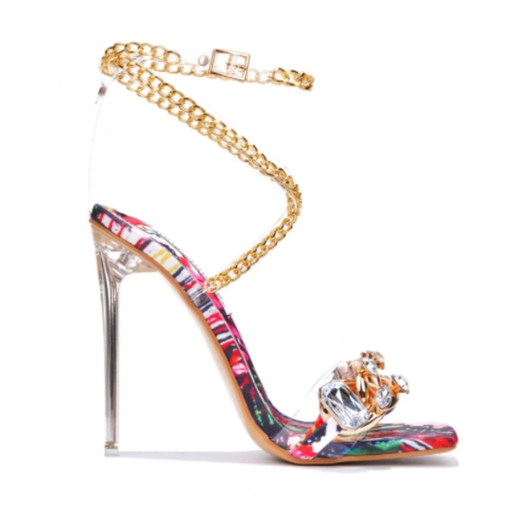 Rhinestone Embellished Heels